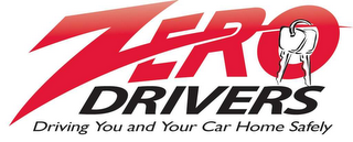 ZERO DRIVERS DRIVING YOU AND YOUR CAR HOME SAFELY logo