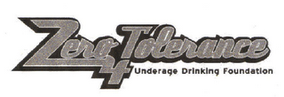 ZERO TOLERANCE 4 UNDERAGE DRINKING FOUNDATION logo