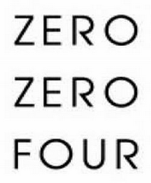 ZERO ZERO FOUR logo