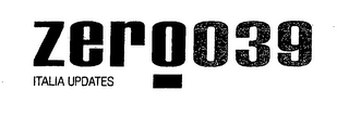 ZERO039 ITALIA UPDATES logo