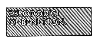 ZERODODICI OF BENETTON. logo