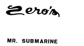 ZERO'S MR. SUBMARINE logo
