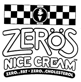 ZEROS NICE CREAM ZERO..FAT-ZERO..CHOLESTEROL logo