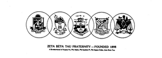 ZETA BETA TAU FRATERNITY - FOUNDED 1898 A BROTHERHOOD OF KAPPA NU, PHI ALPHA, PHI EPSILON PI, PHI SIGMA DELTA, ZETA BETA TAU logo