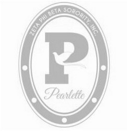 ZETA PHI BETA SORORITY, INC. P PEARLETTE logo