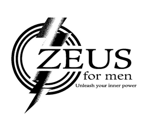 ZEUS FOR MEN UNLEASH YOUR INNER POWER logo