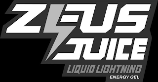 ZEUS JUICE LIQUID LIGHTNING ENERGY GEL logo