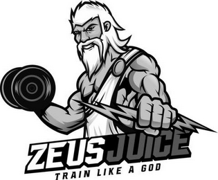 ZEUS JUICE TRAIN LIKE A GOD logo
