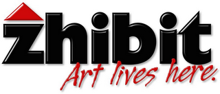 ZHIBIT ART LIVES HERE. logo