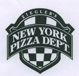 ZIEGLER'S NEW YORK PIZZA DEPT. logo