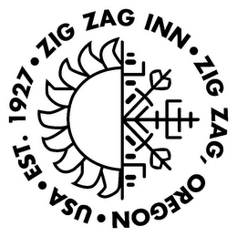 ZIG ZAG INN · ZIG ZAG, OREGON · USA · EST. 1927 · logo