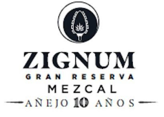 ZIGNUM GRAN RESERVA MEZCAL AÑEJO 10 AÑOS logo