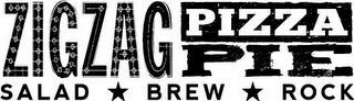 ZIGZAG PIZZA PIE SALAD BREW ROCK logo