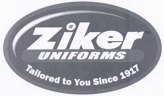 ZIKER UNIFORMS TAILORED TO YOU SINCE 1917 logo