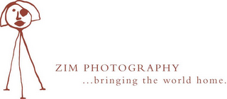 ZIM PHOTOGRAPHY... BRINGING THE WORLD HOME. logo