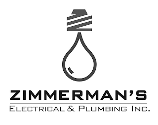 ZIMMERMAN'S ELECTRICAL & PLUMBING INC. logo