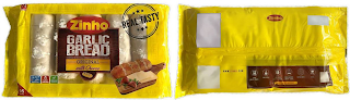 ZINHO GARLIC BREAD STUFFED WITH REAL GARLIC & MOZZARELLA CHEESE ORIGINAL WITH CHEESE REAL TASTY ZINHO WWW.ZINHO.COM logo
