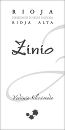 ZINIO RIOJA DENOMINACIÓN DE ORIGEN CALIFICADA RIOJA ALTA logo