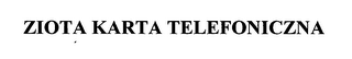 ZIOTA KARTA TELEFONICZNA logo