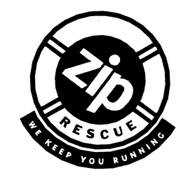 ZIP RESCUE WE KEEP YOU RUNNING logo