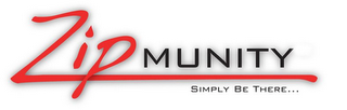 ZIPMUNITY SIMPLY BE THERE... logo