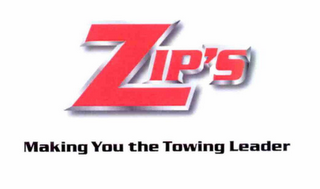 ZIP'S MAKING YOU THE TOWING LEADER logo