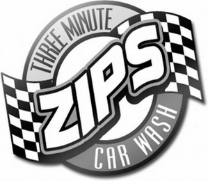 ZIPS THREE MINUTE CAR WASH logo