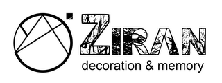 ZIRAN DECORATION & MEMORY logo