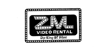 ZM VIDEO RENTAL THE KING OF VIDEO logo