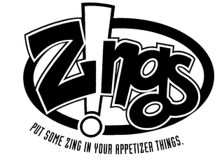 Z!NGS PUT SOME ZING IN YOUR APPETIZER THINGS. logo