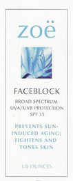 ZOE FACEBLOCK logo