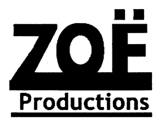 ZOE PRODUCTIONS logo