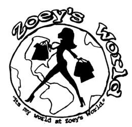 ZOEY'S WORLD " IT'S MY WORLD AT ZOEY'S WORLD " logo