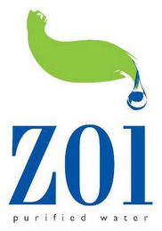 ZOI PURIFIED WATER logo