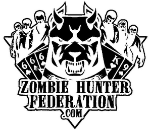 ZOMBIE HUNTER FEDERATION .COM 6 6 6 K 9 logo