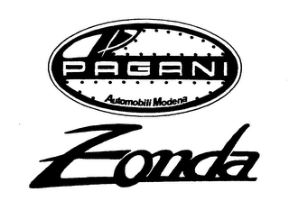 ZONDA PAGANI AUTOMOBILI MODENA logo