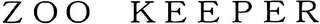 ZOO KEEPER logo