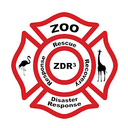 ZOO RESCUE RECOVERY RESPONSE ZDR3 DISASTER RESPONSE logo