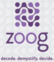 ZOOG DECODE. DEMYSTIFY. DECIDE. logo