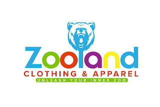 ZOOLAND CLOTHING & APPAREL UNLEASH YOUR INNER ZOO logo