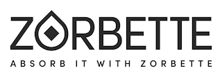 ZORBETTE ABSORB IT WITH ZORBETTE logo