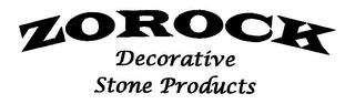 ZOROCK DECORATIVE STONE PRODUCTS logo