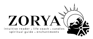 ZORYA INTUITIVE READER · LIFE COACH · CANDLES SPIRITUAL GUIDE · ENCHANTMENTS logo