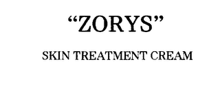 "ZORYS" SKIN TREATMENT CREAM logo