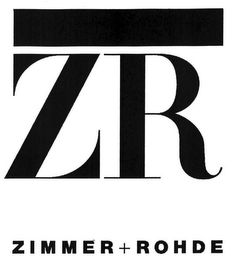 ZR ZIMMER + ROHDE logo