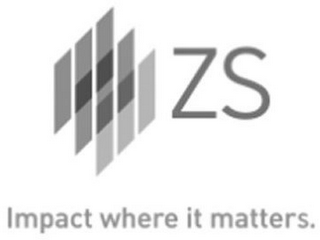 ZS IMPACT WHERE IT MATTERS. logo