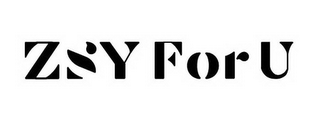 ZSY FOR U logo