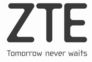 ZTE TOMORROW NEVER WAITS logo