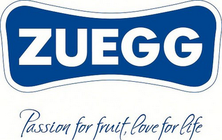 ZUEGG PASSION FOR FRUIT, LOVE FOR LIFE logo