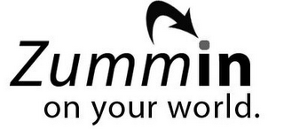 ZUMMIN ON YOUR WORLD. logo